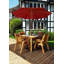 Felder 4 - Person Wood Patio Dining Set with Square Table , Cushions Included-1882297246