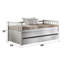 White Daybed With Structure, Solid Pine, 660Lbs Weight Capacity Robust Construction,