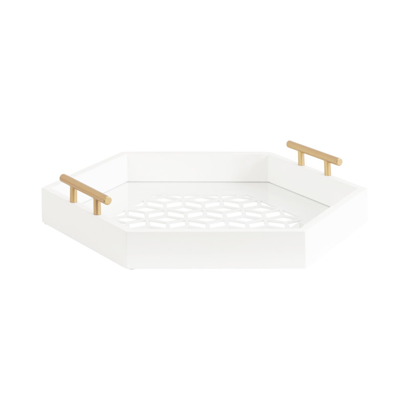 Plateau Yesika, H 3,22 po x l 15,6 po x P 18 po, Blanc