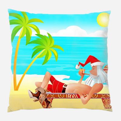 Canvas Outdoor Reversible Throw Pillow