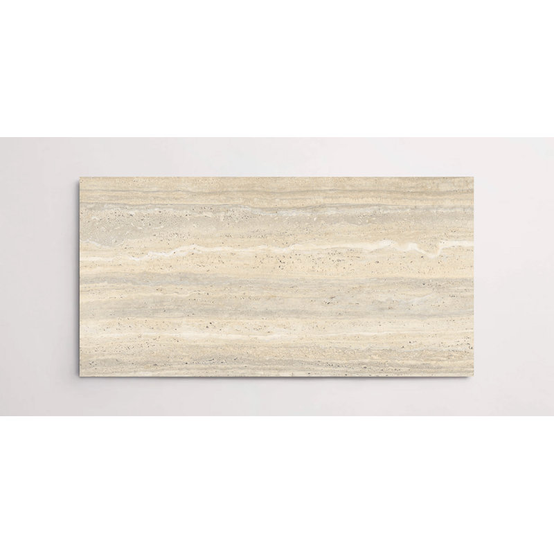 Travertino 24 po x 48 po mat, Créma