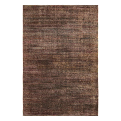 Rug & Kilim’S Textural Rug In Purple Tones And Polychrome Striae