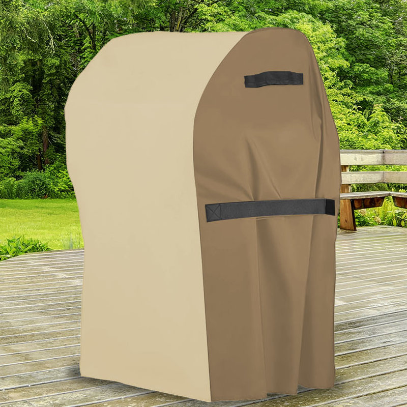 Small Beige and Brown Waterproof BBQ Grill Cover