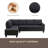 Trimmed L - Shaped Sofa 2Pc-1815350443