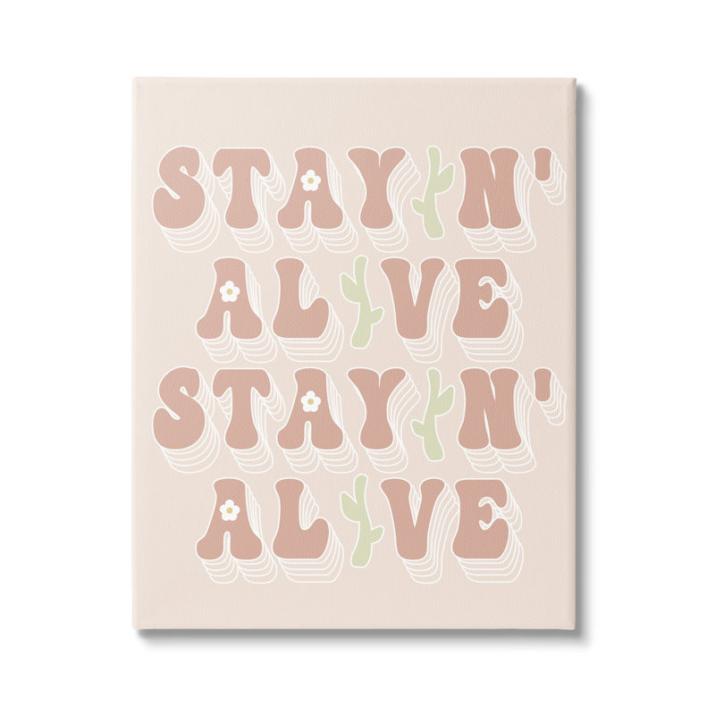 Stayin '' Alive Groovy Gardening Plant, L 16 po x H 20 po, Toile tendue