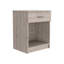 Table de chevet Eco, table de bout, plateau supérieur, tiroir inférieur, tablette inférieure - gris clair-1521571997