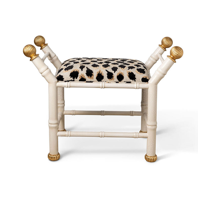 Boca Ocelot Bench, White, Black