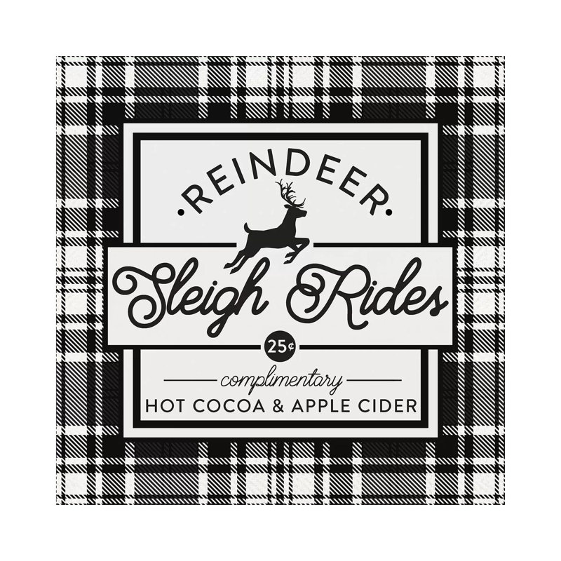 Plaid Holidays III - Print on Canvas, 30.48 cm H x 30.48 cm W, Wrapped Canvas