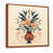 Toile avec cadre flottant brun