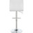 Adjustable White Bar Stools Of 2 With Back And Unrestricted Movement For Dining Solid Pattern Versatile Room Use
