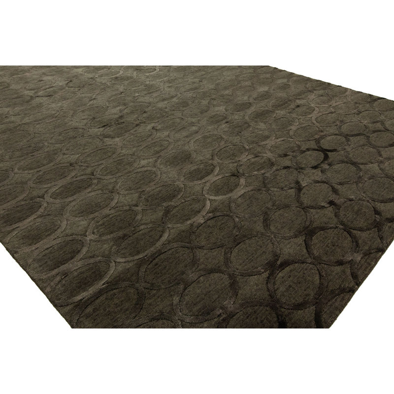 Geometric Area Rug in Brown, Rectangle 6' x 9'