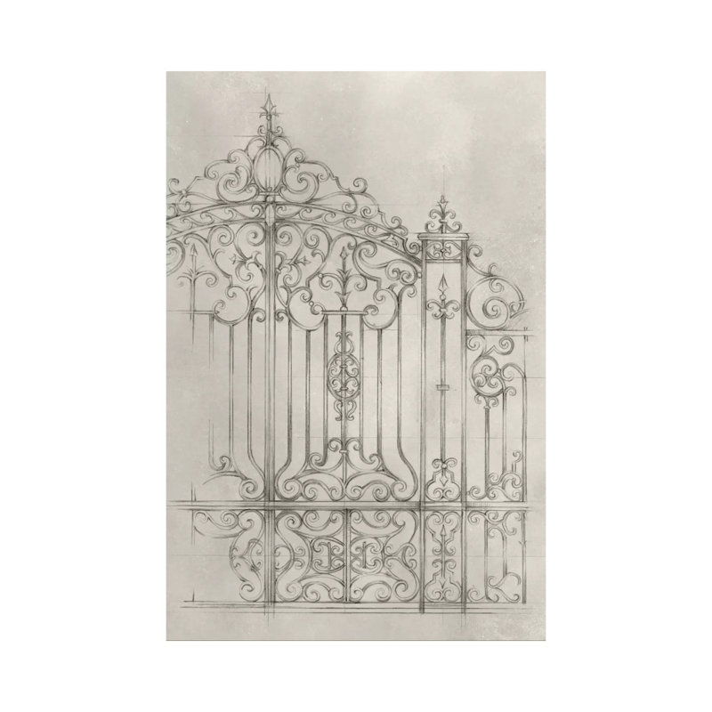 Iron Gate Design II by Ethan Harper - Wrapped Canvas Print, 20.32 cm H x 30.48 cm W