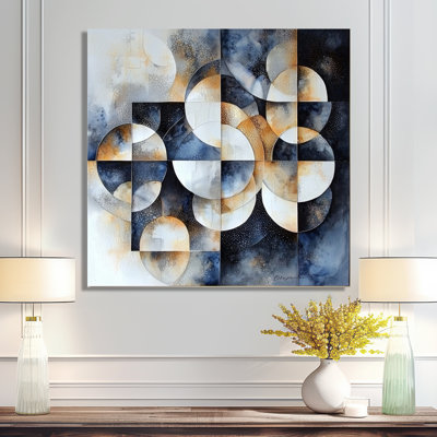 Coastal Transitional Form Of Shapes I - Modern Metal Wall Art, Modern Metal Print