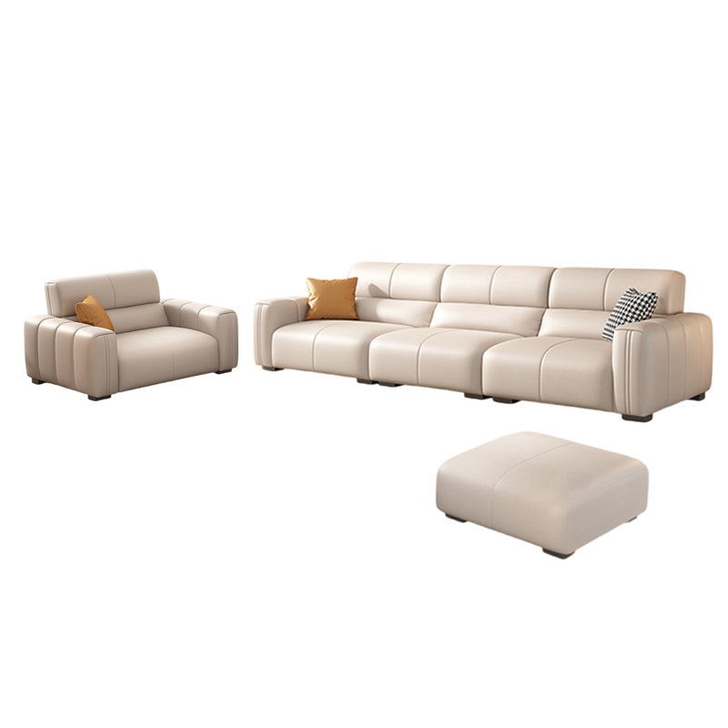 Minimalist modern in-line sofa set