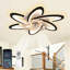  Ventilateur de plafond encastré de 26,4 po avec éclairage pour chambre à coucher et plafond bas, télécommande DEL et commande APP, 6 vitesses, à intensité variable, réversible-367600488