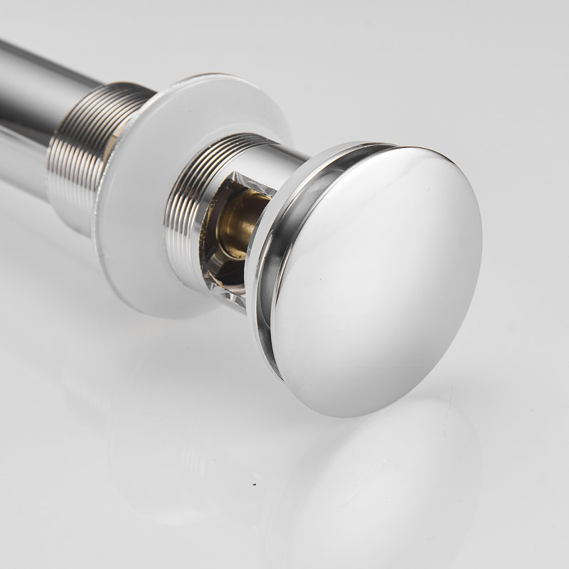 Single-Hole Bathroom Faucet with Drain Assembly, Chrome