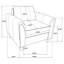 Fauteuil d'appoint à accoudoirs roulés gris