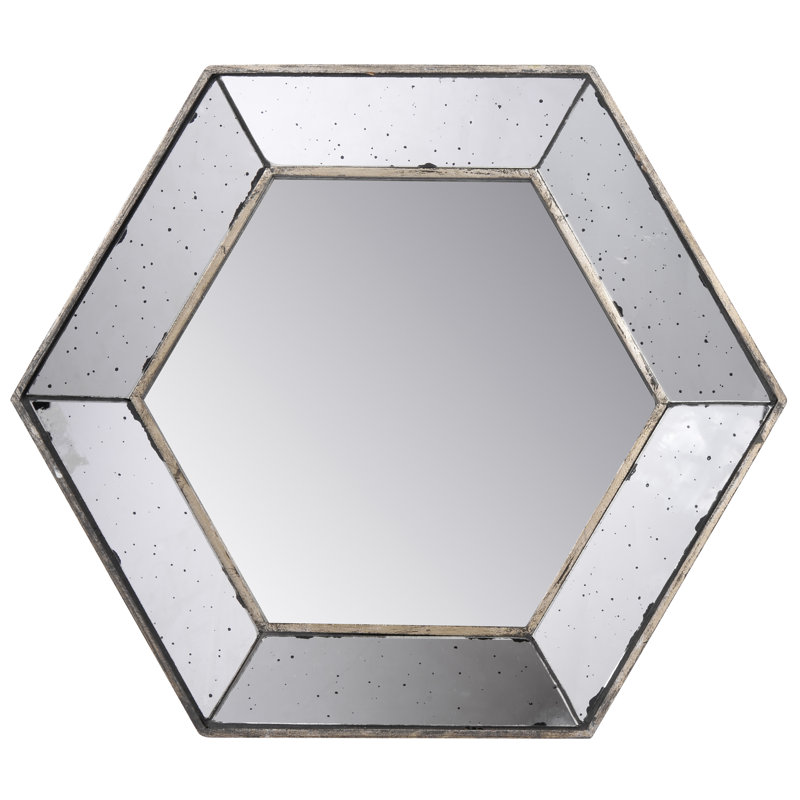 Miroir mural 21 "X 18" Hexagon, 18,13 po x 21,77 po