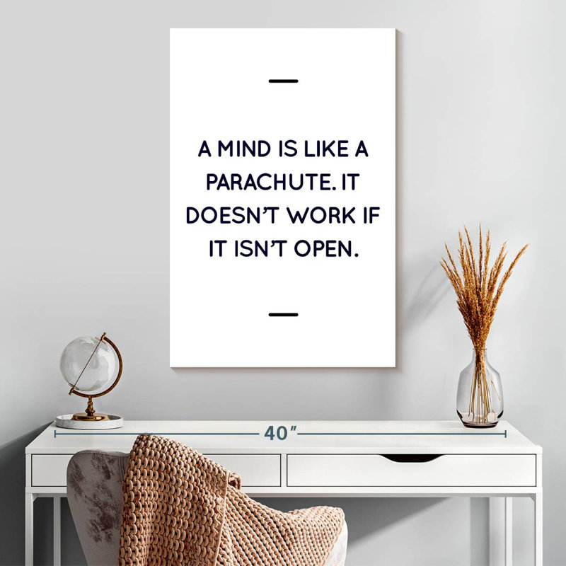 «Mind Is Like A Parachute», H 30 po x l 20 po