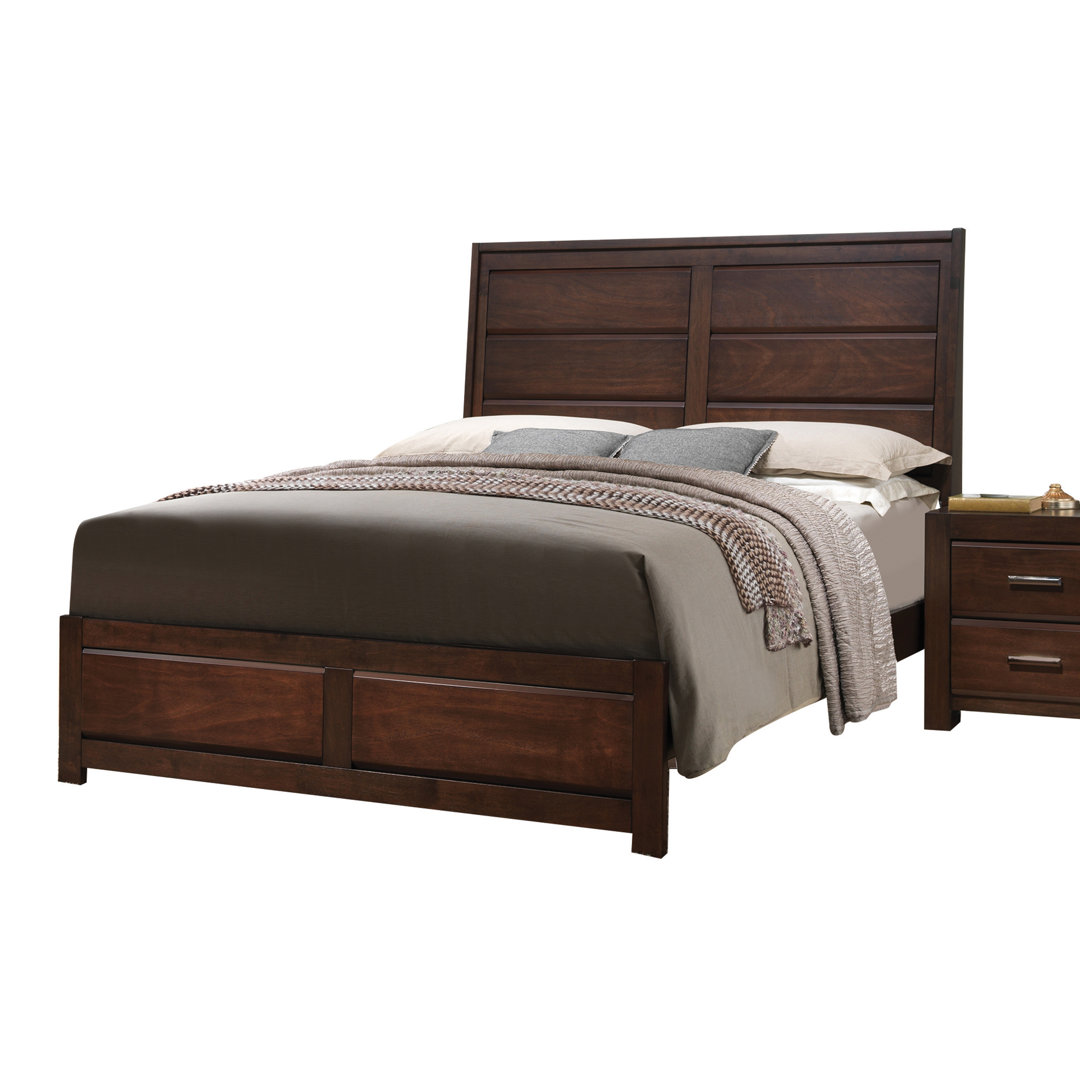 Annesophie Bed with Straight Leg in Walnut Lark Manor™ Mattress