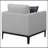 Light Grey Cushion Back Chair