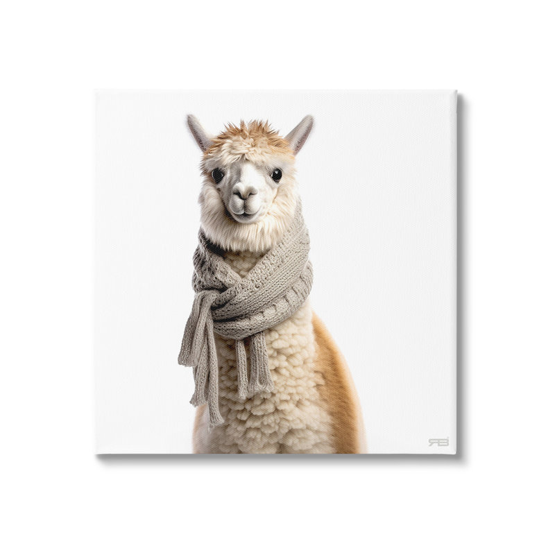 «Llama usure foulard», art mural par RB, H 17 po x l 17 po