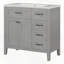 Meuble-lavabo de salle de bain avec lavabo et armoire avec tiroirs-734580612