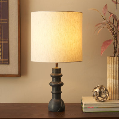 Teya 22" Black Marble Table Lamp