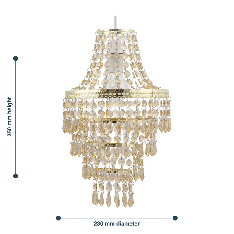 35cm H Plastic Novelty Pendant Shade ( Uno ), Amber