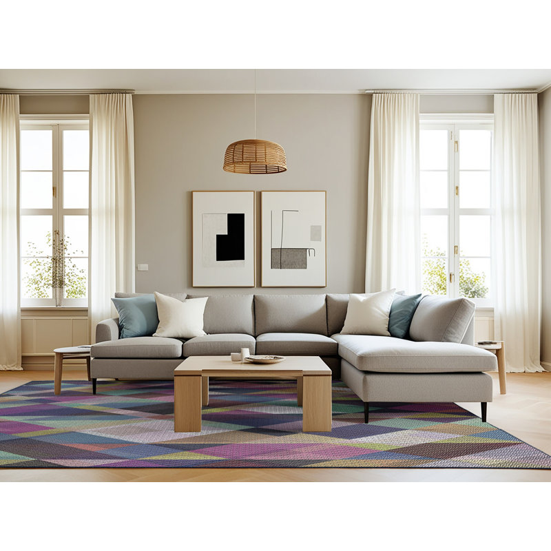 Geometric Indoor Rug, Rectangle 8' x 12'