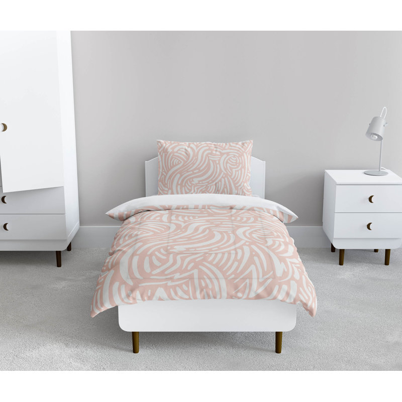 Ensemble d'édredon décoratif Cozy Swirl, Rose