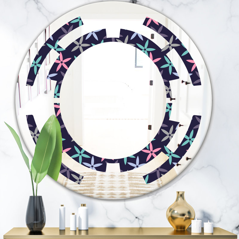 Miroir mural sans cadre abstrait, 31,5 po x 31,5 po