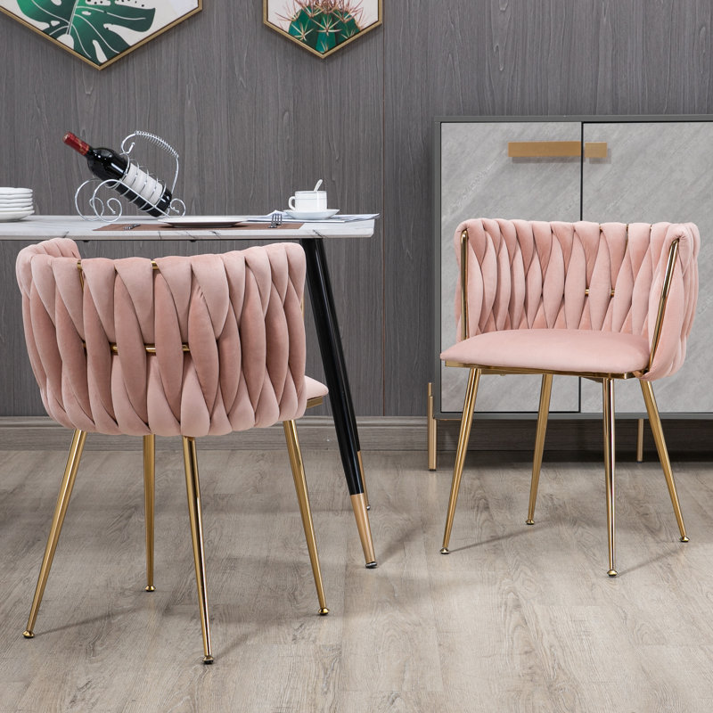 Chaises de salle à manger Landreneau, Rose