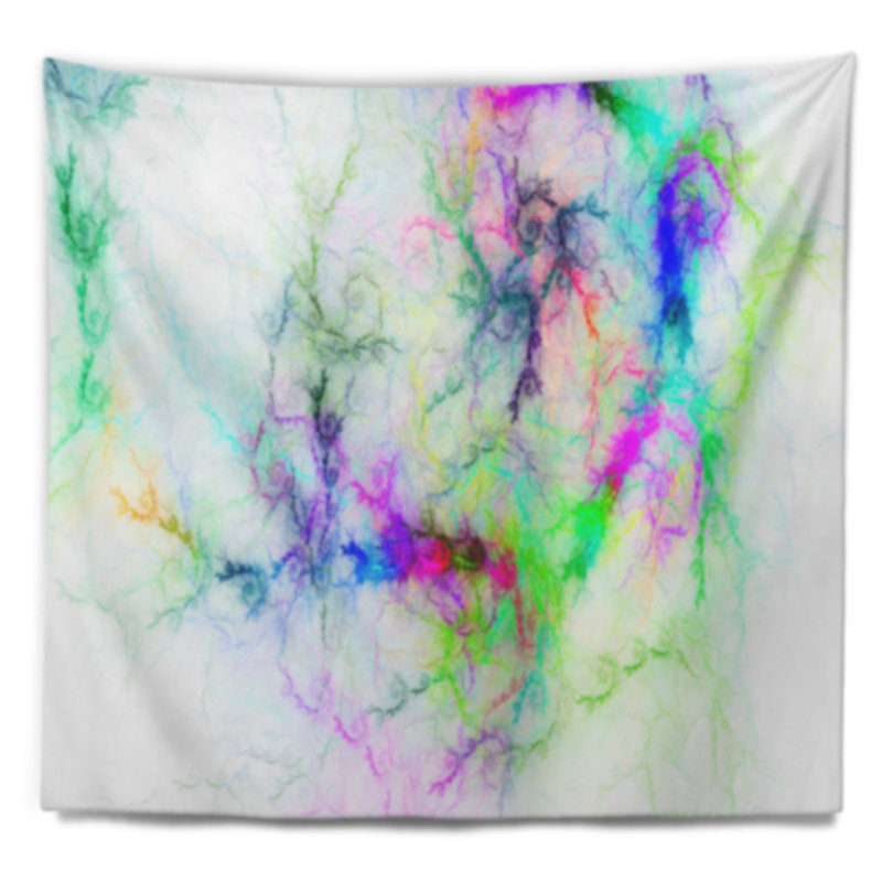 Tapisserie abstraite foudroyante abstrait ciel orageux, H 78 po x l 92 po