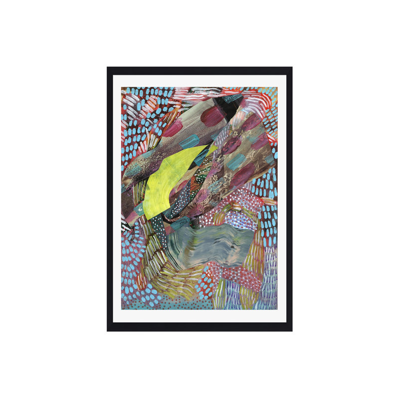 Long Before We Walked the Earth There Was Vinicunca by K'era Morgan, Black Paper Single Picture Framed, 16" H x 12" W, White