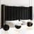 Gerasim King Bed Frame with 57" Tall Headboard, Velvet Upholstered Platform Bed,Black-1935209614-1935209613