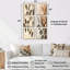 Feuilles taupe mosaïque collage - ensemble de 6 impressions sur toile florales-570054092-570054093
