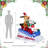 6FT Lighted Inflatable Skiing Santa, Snowman And Dog