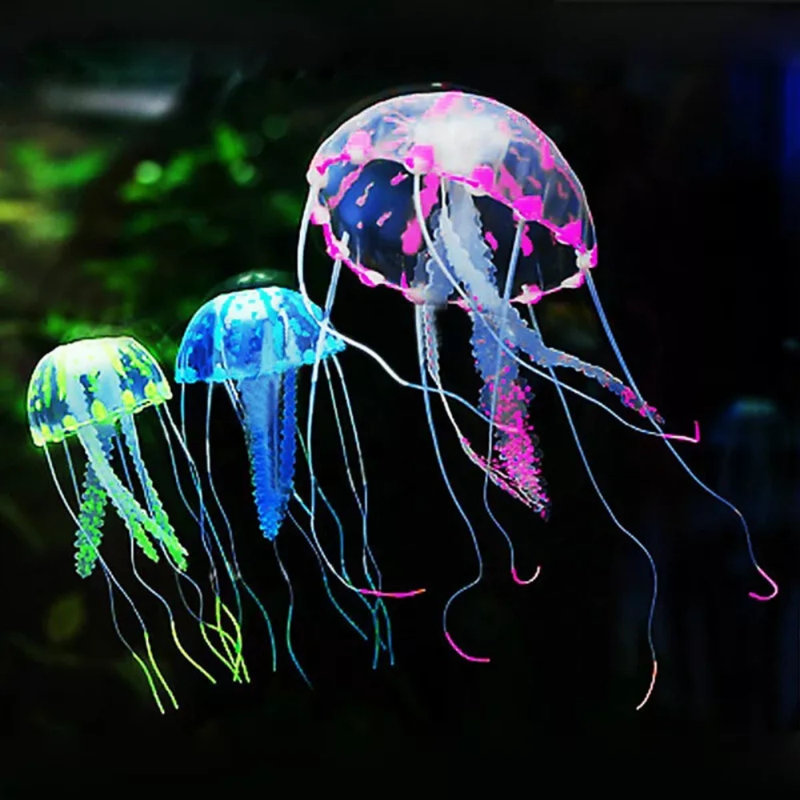 6 pièces décorations d'aquarium de méduse