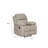 Manual Reclining Faux Leather Armchair Cream-123043863