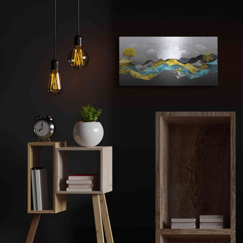 «The Silky Mountains» par Luxe Portfolio, art mural en métal, H 12 po x l 24 po
