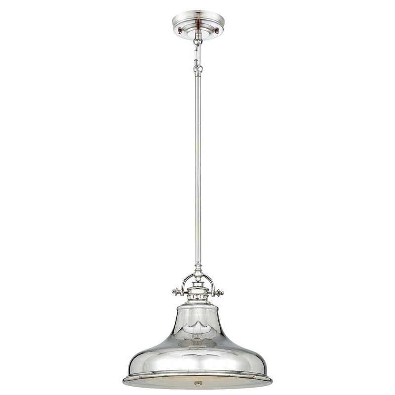 Bravo 1 - Light Single Pendant, Imperial Silver, 29.2cm H x 34.3cm W x 34.3cm D