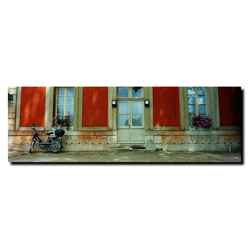 Scooter in Versailles Framed Landscape Canvas Print