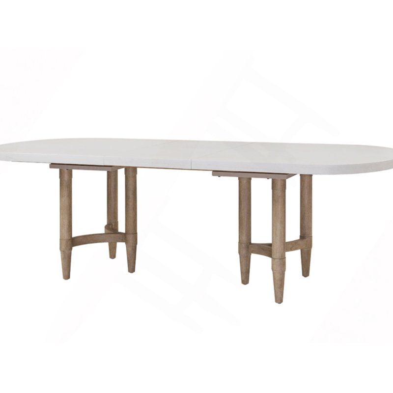 Triad Double Pedestal Dining Table With Leaf