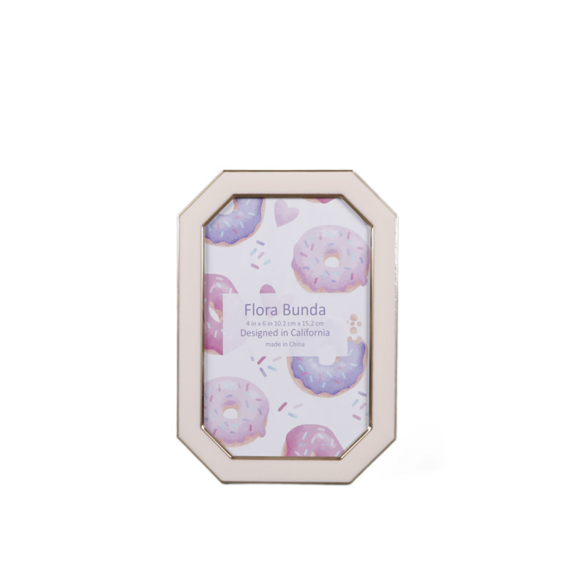 4x6  8-Corners Rectangle Edge Aluminum Picture Frame, Pink