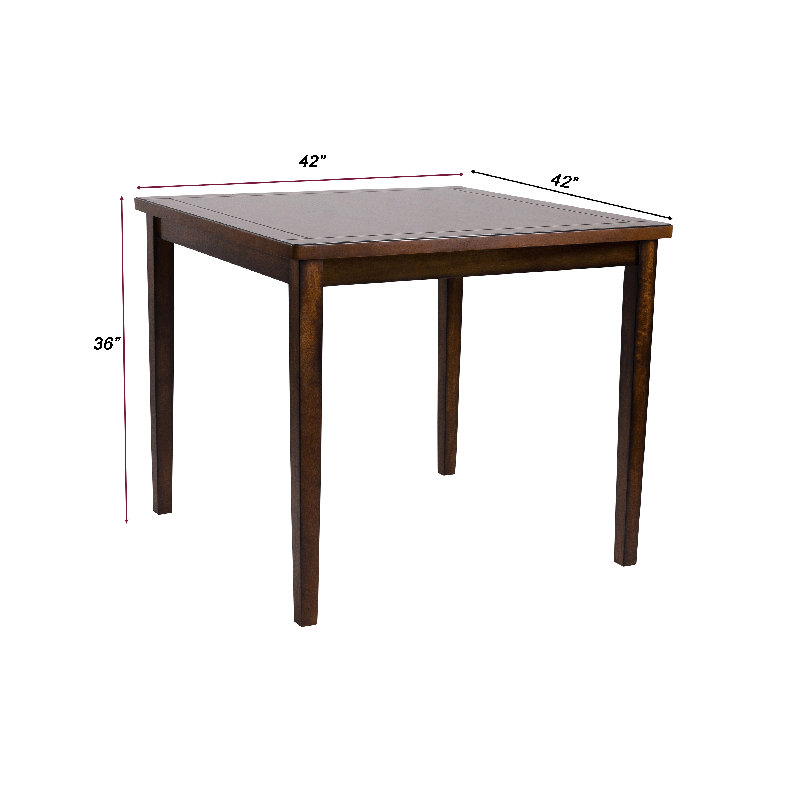Red Barrel Studio® 4 person Counter Height Dining Set Wood Dining Table ...
