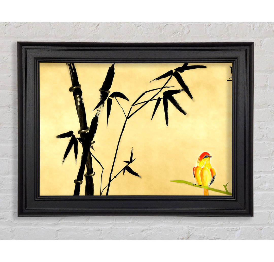 Gerahmtes Leinwandbild Chinese Bird Painting