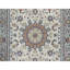 Tapis oriental blanc 2 pi 9 po x 6 pi 5 po, laine et soie, 250 KPSI, tapis Nain avec motif de médaillon de fleurs