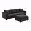 Canapé modulaire moderne 101 * 66 "avec coussins décoratifs, ensemble de canapé en L en forme de nuage avec siège large, ensemble de canapé en tissu confortable en polyester 4 places avec repose-pieds mobile pour salon, appartement, bureau, 4 couleurs