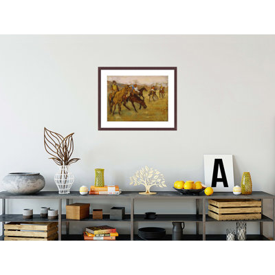 «Avant la course» par Edgar Degas, impression giclée sur cadre
